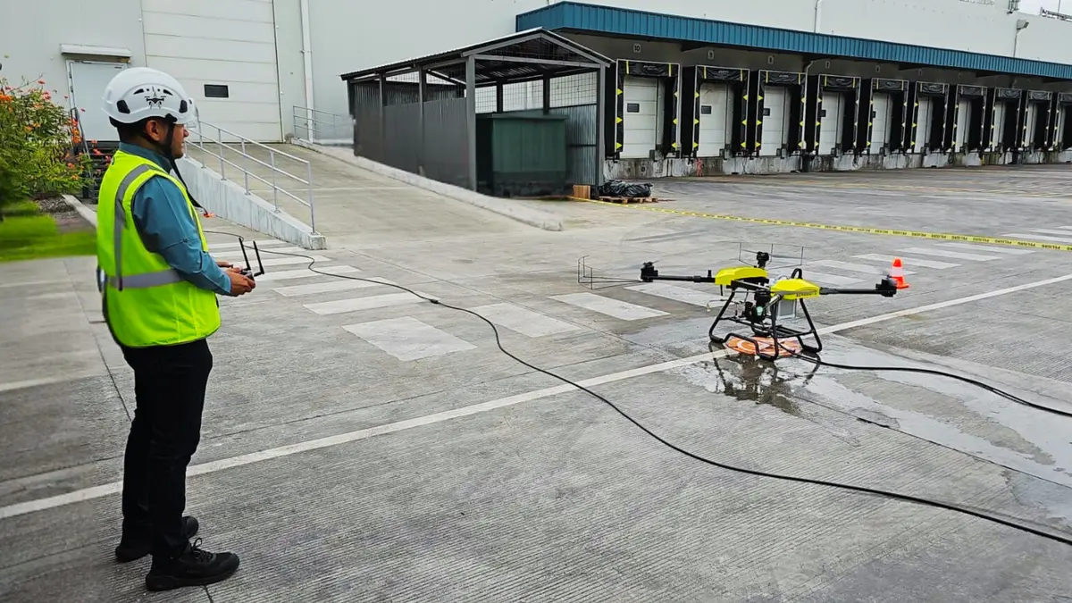 Operación controlada con dron